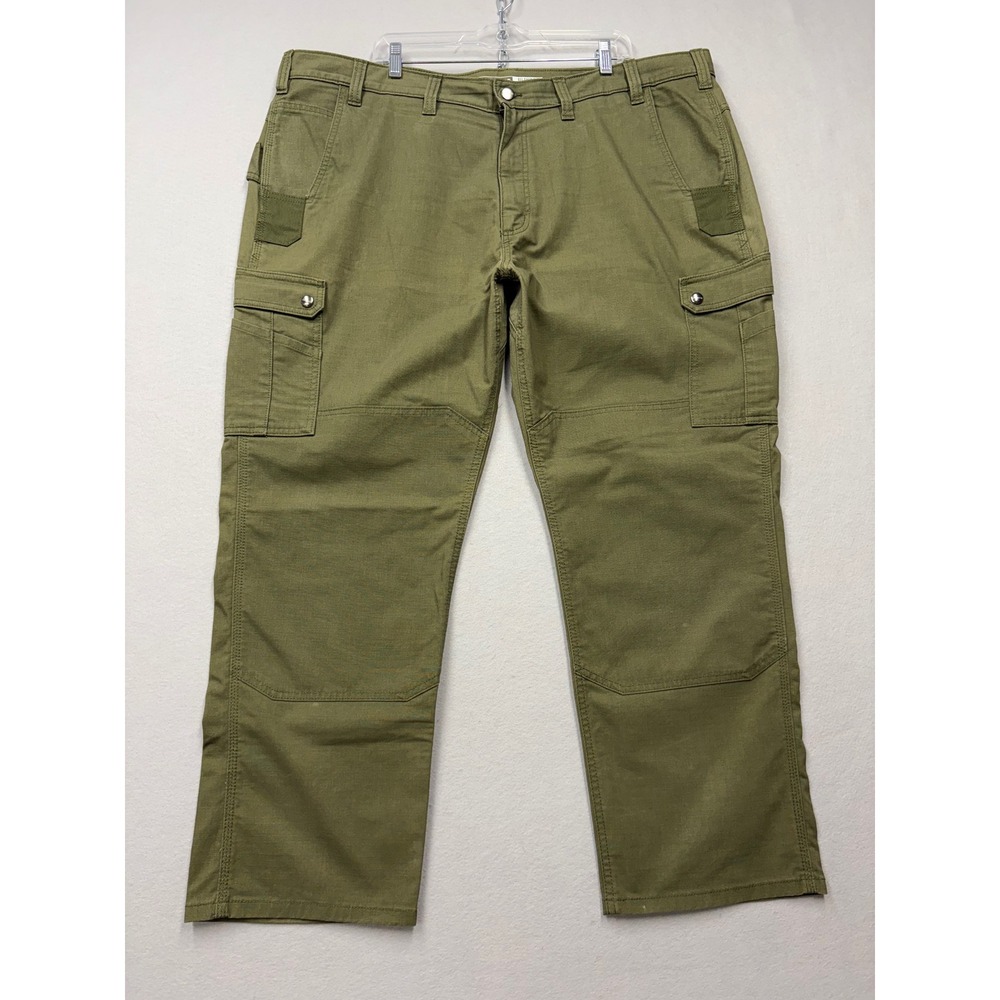 Carhartt Cargo Work Pants Mens 44x30 Green BN5461-M Rugged Flex Relaxed Ripstop
